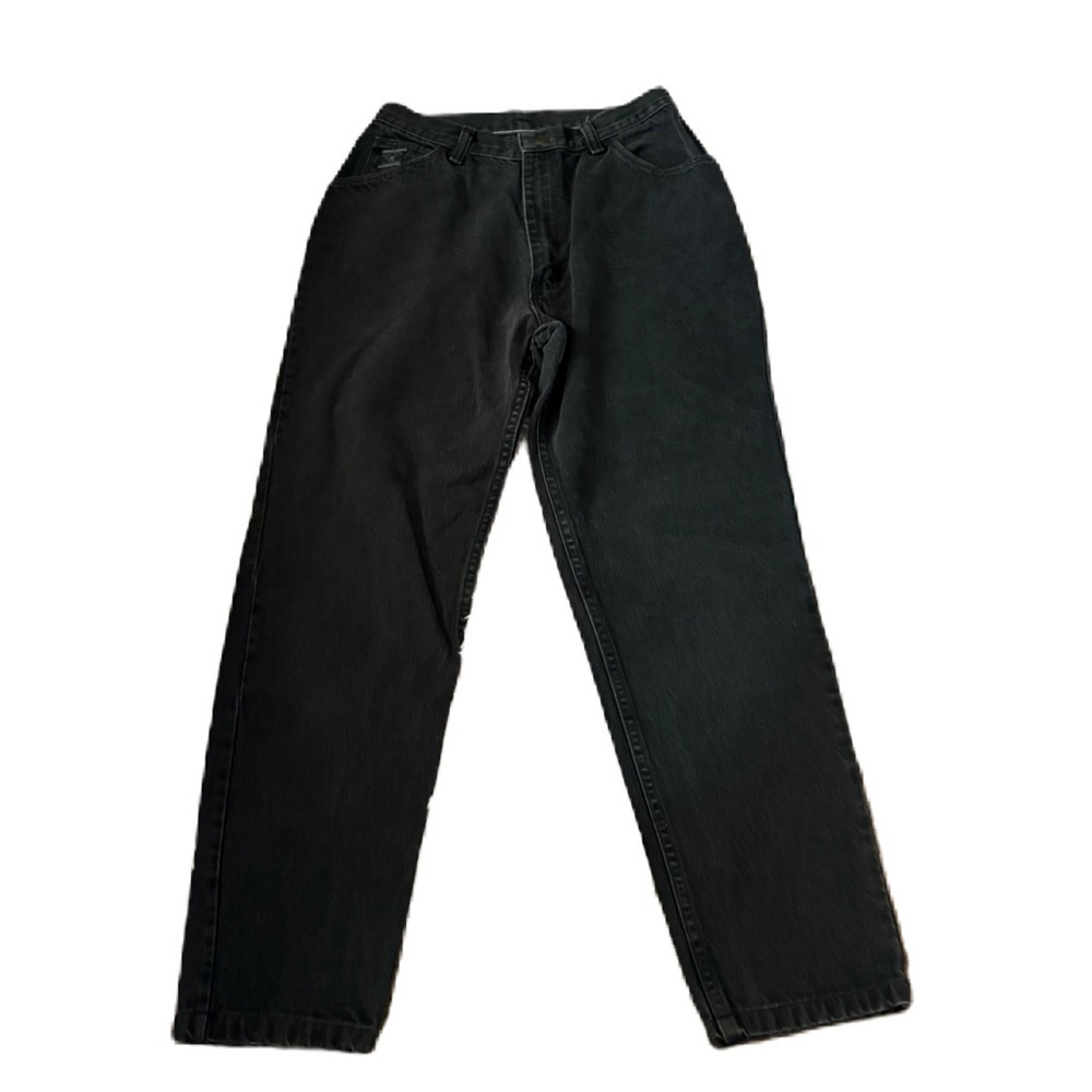 Wrangler High Waist Mom Black Jeans Sz 10 30” Inseam Vintage Rise